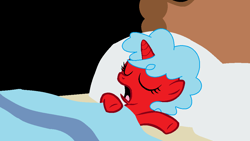 Size: 1024x577 | Tagged: safe, artist:brightstar40k, imported from derpibooru, oc, oc only, oc:sweetie peach, alicorn, pony, alicorn oc, horn, sleeping, solo, wings