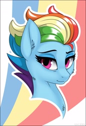 Size: 2824x4096 | Tagged: safe, artist:up1ter, imported from derpibooru, rainbow dash, pegasus, pony, the last problem, bust, female, head, mare, older, older rainbow dash, solo