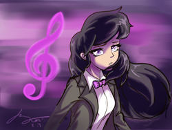 Size: 3000x2250 | Tagged: safe, artist:musical ray, imported from derpibooru, octavia melody, human, equestria girls, 80s, humanized, looking at you, solo