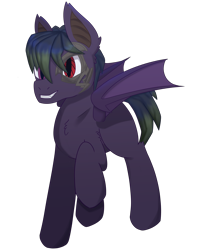 Size: 4016x4961 | Tagged: safe, artist:backgroundpony#f352, imported from derpibooru, oc, oc only, bat pony, pony, bat wings, male, simple background, smiling, solo, stallion, transparent background, wings