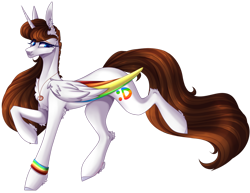 Size: 1280x990 | Tagged: safe, artist:immagoddampony, imported from derpibooru, oc, oc only, alicorn, pony, colored wings, female, mare, multicolored wings, simple background, solo, transparent background, wings