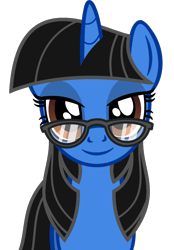 Size: 800x1151 | Tagged: safe, artist:severity-gray, imported from derpibooru, oc, oc only, oc:mint petal, pony, unicorn, glasses, looking at you, simple background, smiling, smiling at you, solo, transparent background