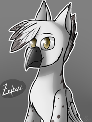 Size: 768x1024 | Tagged: safe, artist:somber, imported from derpibooru, oc, oc only, griffon, griffon oc, male, solo