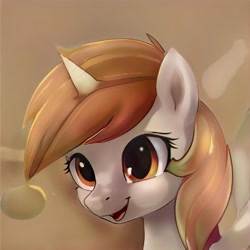 Size: 1024x1024 | Tagged: safe, artist:thisponydoesnotexist, imported from derpibooru, pony, ai content, ai generated, generator:thisponydoesnotexist, horn, neural network, open mouth, solo