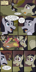 Size: 3304x6648 | Tagged: safe, artist:mr100dragon100, imported from derpibooru, bird, deer, pegasus, vampire, vulture, comic:a king's journey home, comic, dark forest au's dracula, dark forest au's phantom of the opera (erik), dracula, forest, phantom of the opera, reupload, surprised, younger