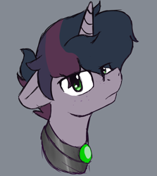 Size: 1721x1926 | Tagged: safe, artist:dark shadow, imported from derpibooru, oc, oc only, pony, unicorn, bust, floppy ears, simple background, solo