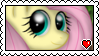Size: 99x56 | Tagged: safe, artist:amgiwolf, imported from derpibooru, fluttershy, pegasus, pony, bust, deviantart stamp, eyelashes, female, heart, looking at you, mare, smiling, solo, three quarter view