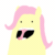 Size: 640x640 | Tagged: safe, artist:2merr, fluttershy, pinkie pie, pony, /mlp/, animated, chewing, cursed image, dot eyes, drawn on phone, drawthread, eating, female, food, gif, gum, open mouth, requested art, simple background, solo focus, thanks i hate it, wat, white background