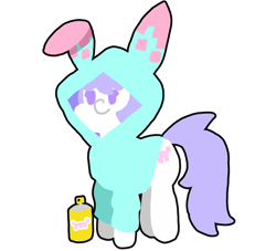 Size: 7000x6347 | Tagged: safe, artist:switcharoo, imported from derpibooru, oc, oc only, earth pony, pony, bunny hood, clothes, cutie mark, earth pony oc, hoodie, simple background, solo, spray can, transparent background