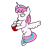 Size: 666x666 | Tagged: safe, artist:whistle blossom, imported from derpibooru, princess flurry heart, alicorn, pony, belly button, eating, fast food, female, filly, foal, food, mcdonald's, mcflurry, older, older flurry heart, simple background, sitting, solo, transparent background