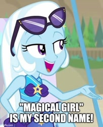 Size: 500x615 | Tagged: safe, edit, edited screencap, imported from derpibooru, screencap, trixie, equestria girls, equestria girls series, forgotten friendship, bikini, caption, clothes, image macro, imgflip, shitposting, swimsuit, text