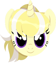 Size: 422x477 | Tagged: safe, artist:reptaurdrawsmlp, artist:tired-horse-studios, imported from derpibooru, oc, oc only, oc:colada, pony, unicorn, female, mare, simple background, solo, transparent background