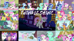 Size: 1964x1105 | Tagged: safe, edit, edited screencap, editor:quoterific, imported from derpibooru, screencap, amethyst star, applejack, berry punch, berryshine, bon bon, cherry berry, cherry spices, daisy, flower wishes, fluttershy, lyra heartstrings, meadow song, minty green, minuette, parasol, pinkie pie, ponet, rainbow dash, rarity, sci-twi, sparkler, spring melody, sprinkle medley, sunset shimmer, sunshower raindrops, sweetie drops, twilight sparkle, twinkleshine, earth pony, pegasus, pony, squirrel, unicorn, a canterlot wedding, amending fences, boast busters, celestial advice, equestria games (episode), equestria girls, equestria girls series, pinkie pride, scare master, spice up your life, spring breakdown, the ending of the end, the super speedy cider squeezy 6000, winter wrap up, spoiler:eqg series (season 2), applejack's hat, aweeg*, background pony, bell, bipedal, bipedal leaning, bushicorn, cowboy hat, crystal palace, duo, duo female, equestria girls ponified, eyes closed, female, filly, filly minuette, filly twinkleshine, food, glasses, glowing horn, hat, horn, human pony dash, lab goggles, leaning, levitation, magic, magic aura, male, mane six, mouth hold, open mouth, ponified, popcorn, puffy cheeks, raised hoof, safety goggles, telekinesis, trio, trio female, unicorn sci-twi