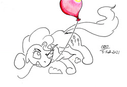Size: 1024x703 | Tagged: safe, artist:gafelpoez, imported from derpibooru, pinkie pie, pony, balloon, red balloon