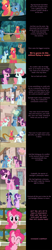 Size: 2000x9575 | Tagged: safe, artist:mlp-silver-quill, imported from derpibooru, big macintosh, double diamond, ivy vine, night glider, party favor, pinkie pie, starlight glimmer, sugar belle, twilight sparkle, oc, oc:crosscut, alicorn, earth pony, pegasus, unicorn, comic:pinkie pie says goodnight, the cutie re-mark, apple, apple tree, clothes, crosscut saw, female, fence, food, horse collar, log, male, our town, plow, s5 starlight, scarf, sweet apple acres, tree, yoke