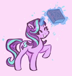 Size: 1796x1898 | Tagged: safe, artist:kindofmax, imported from derpibooru, starlight glimmer, pony, unicorn, book, cute, glimmerbetes, glowing horn, horn, solo