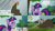 Size: 1986x1117 | Tagged: safe, edit, edited screencap, editor:quoterific, imported from derpibooru, screencap, fluttershy, harry, twilight sparkle, bear, pegasus, pony, unicorn, lesson zero, season 2, duo, female, male, messy mane, neck snap, open mouth, solo, teeth, unicorn twilight, worried