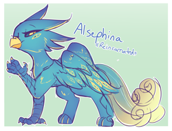 Size: 2794x2123 | Tagged: safe, artist:beardie, imported from derpibooru, oc, oc only, oc:alsephina, griffon