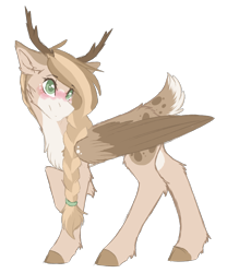 Size: 1387x1667 | Tagged: safe, artist:fluxittu, imported from derpibooru, oc, oc only, deer, deer pony, original species, peryton, female, simple background, solo, transparent background