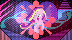 Size: 3840x2160 | Tagged: safe, artist:laszlvfx, edit, imported from derpibooru, princess cadance, pony, solo, wallpaper, wallpaper edit, younger