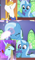 Size: 640x1080 | Tagged: safe, edit, edited screencap, editor:jdueler11, imported from derpibooru, screencap, prince blueblood, trixie, all bottled up, the best night ever, bluetrix, exploitable meme, female, magic, male, meme, shipping, straight, trixie fixing meme
