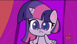 Size: 600x340 | Tagged: safe, imported from derpibooru, screencap, twilight sparkle, alicorn, pony, my little pony: pony life, spoiler:pony life s01e35, animated, bipedal, cute, eyes closed, female, g4.5, game knight, gif, glowing horn, golden oaks library, horn, magic, magic aura, open mouth, pony life, solo, talking, twiabetes, twilight sparkle (alicorn), volumetric mouth