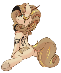 Size: 1960x2364 | Tagged: safe, artist:beardie, imported from derpibooru, oc, oc only, oc:hyra glyph, earth pony, pony, butt, chest fluff, cute, eye clipping through hair, female, looking at you, looking back, looking back at you, mare, plot, simple background, solo, spread legs, spreading, transparent background, underhoof