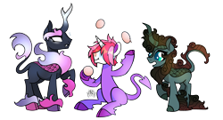 Size: 4000x2156 | Tagged: safe, artist:renhorse, imported from derpibooru, oc, oc only, oc:figment, kirin, nirik, pony, unicorn, hair over eyes, juggling, male, simple background, stallion, transparent background