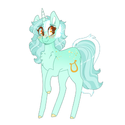 Size: 2000x2000 | Tagged: safe, artist:scarletskitty12, imported from derpibooru, lyra heartstrings, pony, unicorn, alternate hairstyle, blaze (coat marking), blushing, chest fluff, coat markings, colored hooves, facial markings, female, freckles, mare, markings, raised hoof, redesign, simple background, solo, transparent background, two toned horn, unshorn fetlocks