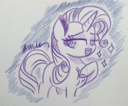 Size: 2882x2381 | Tagged: safe, artist:c.a.m.e.l.l.i.a, imported from derpibooru, rarity, pony, canterlot boutique, beautiful, cute, looking back, shine, simple background, solo, traditional art, white background