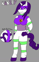 Size: 750x1173 | Tagged: safe, artist:bradythefnaffan, imported from derpibooru, rarity, anthro, pony, unguligrade anthro, unicorn, ball, female, mare, meme, morph ball, rariball, solo