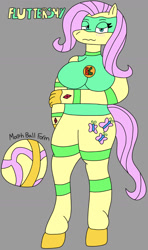 Size: 750x1267 | Tagged: safe, artist:bradythefnaffan, imported from derpibooru, fluttershy, anthro, pegasus, pony, unguligrade anthro, ball, female, flutterball, mare, morph ball, solo