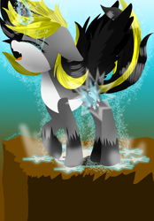 Size: 2500x3600 | Tagged: safe, artist:juliet-gwolf18, imported from derpibooru, oc, oc only, oc:juliet, alicorn, pony, alicorn oc, crying, eyes closed, female, glowing horn, hoof shoes, horn, mare, open mouth, solo, wings