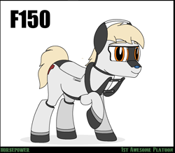 Size: 1582x1381 | Tagged: safe, artist:ethanchang, imported from derpibooru, original species, pony, 1st awesome platoon, car pony, ford, ford f-150, looking at you, male, pickup truck, ponified, solo, stallion