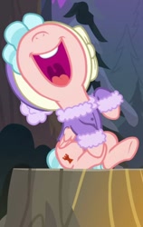 Size: 714x1128 | Tagged: safe, imported from derpibooru, screencap, cozy glow, pony, frenemies (episode), laughing, solo