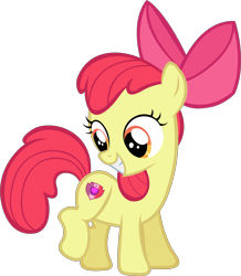 Size: 4813x5515 | Tagged: safe, artist:lilcinnamon, artist:parclytaxel, edit, editor:jaredking203, imported from derpibooru, vector edit, apple bloom, earth pony, pony, absurd resolution, bow, cutie mark, female, filly, mare, simple background, solo, the cmc's cutie marks, transparent background, vector