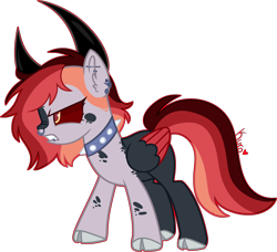 Size: 2360x2150 | Tagged: safe, artist:kurosawakuro, imported from derpibooru, oc, oc only, hybrid, pony, base used, offspring, parent:lord tirek, simple background, solo, transparent background
