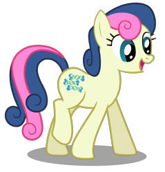 Size: 4200x4400 | Tagged: safe, artist:mundschenk85, imported from derpibooru, bon bon, sweetie drops, earth pony, pony, absurd resolution, amused, background pony, bon bon is amused, female, mare, simple background, solo, transparent background, vector, walking