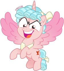 Size: 4256x4721 | Tagged: safe, artist:cirillaq, imported from derpibooru, cozy glow, alicorn, pony, the ending of the end, absurd resolution, alicornified, crazy glow, cutie mark, female, filly, flying, insanity, open mouth, race swap, simple background, solo, transparent background, vector