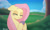 Size: 2000x1200 | Tagged: safe, artist:hrukii, artist:navokin, imported from derpibooru, fluttershy, pony, blurred background, blurry background, blushing, bust, cup, cute, eyes closed, female, floppy ears, food, hoof hold, mare, outdoors, portrait, shyabetes, smiling, solo, tea, teacup, three quarter view