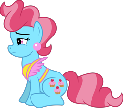 Size: 4568x4000 | Tagged: safe, artist:jeatz-axl, imported from derpibooru, cup cake, earth pony, pony, female, mare, simple background, sitting, solo, transparent background, vector