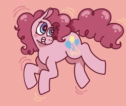 Size: 2292x1924 | Tagged: safe, artist:p0werfulman, imported from derpibooru, pinkie pie, earth pony, pony, pink background, simple background, smiling, solo