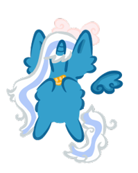 Size: 242x304 | Tagged: safe, artist:eddeson, imported from derpibooru, oc, oc:fleurbelle, alicorn, alicorn oc, bow, cheek fluff, chibi, hair bow, horn, simple background, transparent background, wings