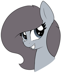 Size: 2002x2192 | Tagged: safe, artist:axlearts, oc, oc only, oc:delpone, earth pony, pony, bust, female, mare, portrait, simple background, smiling, solo, white background