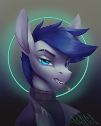 Size: 4000x5000 | Tagged: safe, artist:dashid, imported from derpibooru, oc, oc:dashid, pony, bust, head, smoking