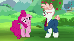 Size: 1280x720 | Tagged: safe, imported from derpibooru, screencap, pinkie pie, svengallop, earth pony, pony, the mane attraction, female, male, mare, stallion