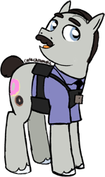 Size: 568x956 | Tagged: safe, artist:catachromatic, derpibooru exclusive, imported from derpibooru, earth pony, pony, half-life, half-life: blue shift, otis laurey, ponified, solo