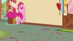 Size: 1920x1080 | Tagged: safe, imported from derpibooru, screencap, pinkie pie, earth pony, pony, season 5, the one where pinkie pie knows, ^^, animated, cartoon physics, cute, diapinkes, eyes closed, female, hopping, mare, modular, pinkie being pinkie, pinkie physics, pinkie pieces, pronking, shocked, solo, sound, squee, talking, webm