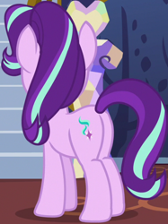 Size: 744x996 | Tagged: safe, imported from derpibooru, screencap, starlight glimmer, pony, unicorn, every little thing she does, butt, cropped, female, glimmer glutes, mare, plot, solo