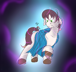 Size: 2900x2732 | Tagged: safe, artist:denton, imported from derpibooru, part of a set, earth pony, pony, clothes, human to pony, magic, male, sissyfication, solo, transformation, transformation sequence